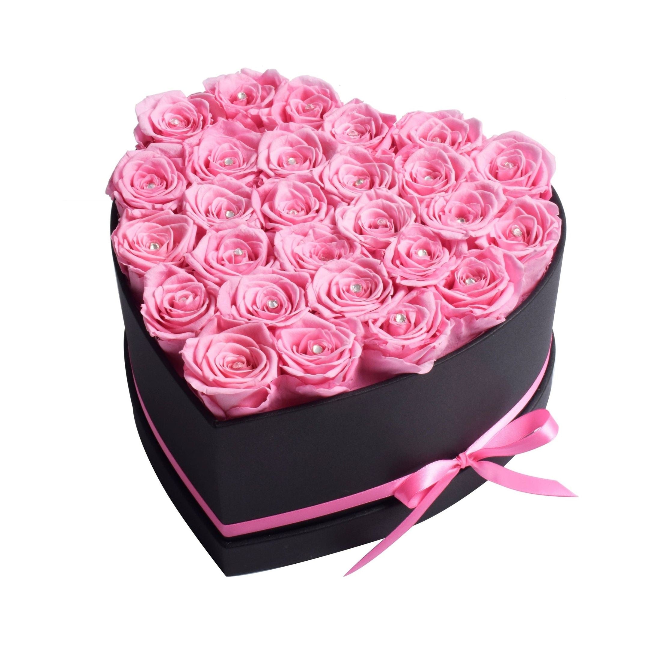 HEART 27 PINK ROSES – LUXURY ROSES